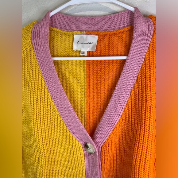 Line & Dot Women’s Catalina Colorblocked Cardigan Colorful Sweater Size XS - Picture 3 of 8